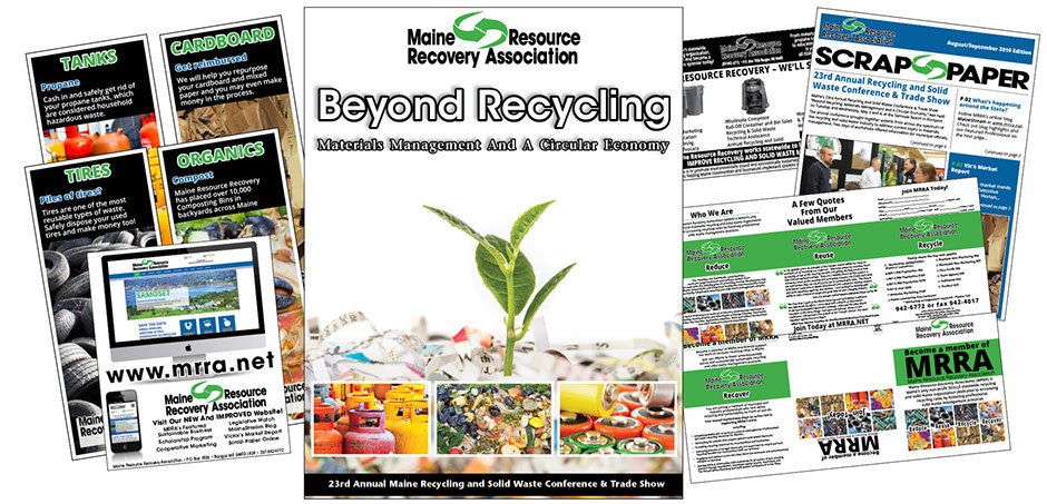 Printed examples showing some of the printed work Productive Graphics has done.